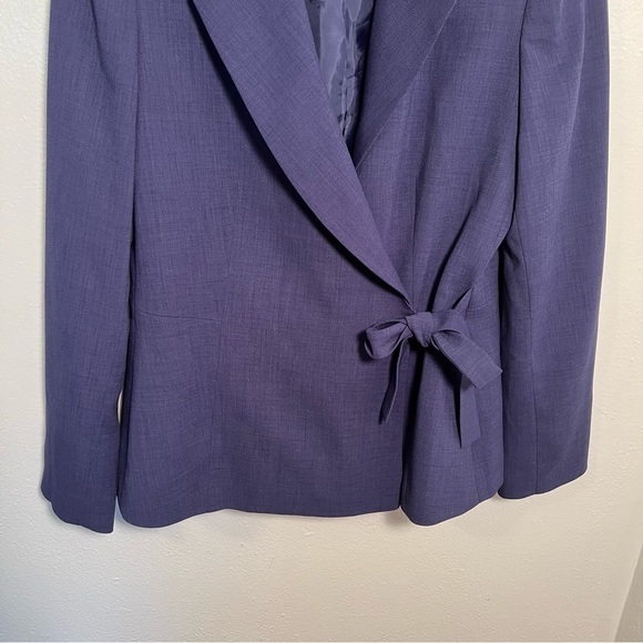 Kasper Side-Tie Blazer Dark Blue 4 - Picture 3 of 9